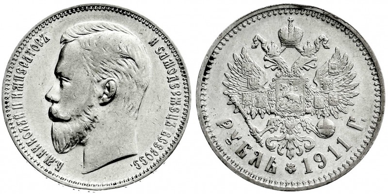 Ausländische Münzen und Medaillen
Russland
Nikolaus II., 1894-1917
Rubel 1911...