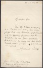 Ausländische Münzen und Medaillen
Sansibar
Eigenhändiger Brief, Weimar 24. September 1886, verfasst von dem Schriftsteller und Afrikareisenden Gerha...