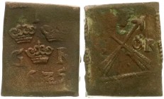 Ausländische Münzen und Medaillen
Schweden
Gustav II. Adolf, 1611-1632
Kupfer-Klippe zu 1 Öre 1625, Nyköping. 26,68 g.
sehr schön, leichte Prägesc...
