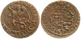 Ausländische Münzen und Medaillen
Schweden
Gustav II. Adolf, 1611-1632
Kupfer-1 Öre 1628/29, Nyköping. Durch leichte Dezezentrierung Jahreszahl unl...