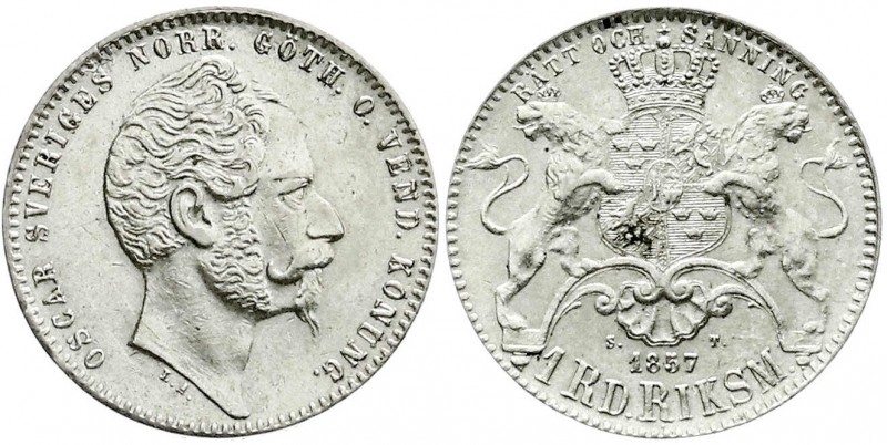 Ausländische Münzen und Medaillen
Schweden
Oskar I., 1844-1859
Rigsdaler Riks...