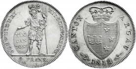 Ausländische Münzen und Medaillen
Schweiz-Aargau, Kanton
Neutaler zu 4 Franken 1812. Auflage nur
vorzüglich/Stempelglanz, feine Tönung, leicht beri...