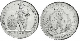 Ausländische Münzen und Medaillen
Schweiz-Appenzell
Kanton
2 Franken 1812. Auflage nur 1861 Ex.
vorzüglich/Stempelglanz, selten