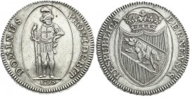 Ausländische Münzen und Medaillen
Schweiz-Bern
Taler 1798. Breiter Krieger.
vorzüglich, Stempelbruch, etwas berieben