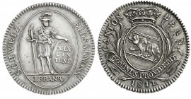 Ausländische Münzen und Medaillen
Schweiz-Bern
Franken 1811. vorzüglich/Stempelglanz, feine Patina