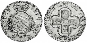 Ausländische Münzen und Medaillen
Schweiz-Bern
5 Batzen 1826. Wertangabe BATZ.
vorzüglich/Stempelglanz