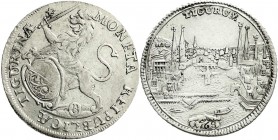 Ausländische Münzen und Medaillen
Schweiz-Zürich, Stadt
Halbtaler 1768, Stadtansicht.
vorzüglich