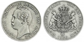 Altdeutsche Münzen und Medaillen
Anhalt-Dessau
Leopold Friedrich, 1817-1871
Vereinstaler 1866 A. sehr schön