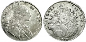 Altdeutsche Münzen und Medaillen
Bayern
Maximilian III. Joseph, 1745-1777
Madonnentaler 1760. gutes vorzüglich, schöne Patina