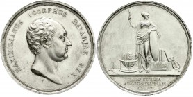 Altdeutsche Münzen und Medaillen
Bayern
Maximilian IV. (I.) Joseph, 1799-1806-1825
Silbermedaille o.J. von Losch. Prämie für Studierende. 48 mm; 58...