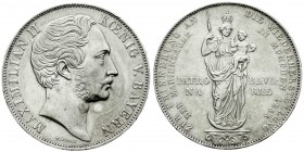 Altdeutsche Münzen und Medaillen
Bayern
Maximilian II. Joseph, 1848-1864
Doppelgulden 1855. Mariensäule.
sehr schön/vorzüglich, kl. Randfehler