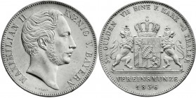Altdeutsche Münzen und Medaillen
Bayern
Maximilian II. Joseph, 1848-1864
Doppeltaler 1856. prägefrisch/fast Stempelglanz, selten in dieser Erhaltun...