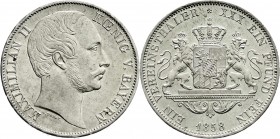 Altdeutsche Münzen und Medaillen
Bayern
Maximilian II. Joseph, 1848-1864
Vereinstaler 1858. vorzüglich/Stempelglanz