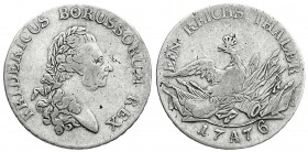 Altdeutsche Münzen und Medaillen
Brandenburg-Preußen
Friedrich II., 1740-1786
Taler 1776 A, Berlin.
schön/sehr schön