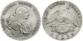 Altdeutsche Münzen und Medaillen
Brandenburg-Preußen
Friedrich Wilhelm II., 1786-1797
Reichstaler 1790 A, Berlin. sehr schön/vorzüglich