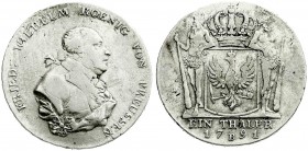 Altdeutsche Münzen und Medaillen
Brandenburg-Preußen
Friedrich Wilhelm II., 1786-1797
Reichstaler 1791 B, Breslau. sehr schön