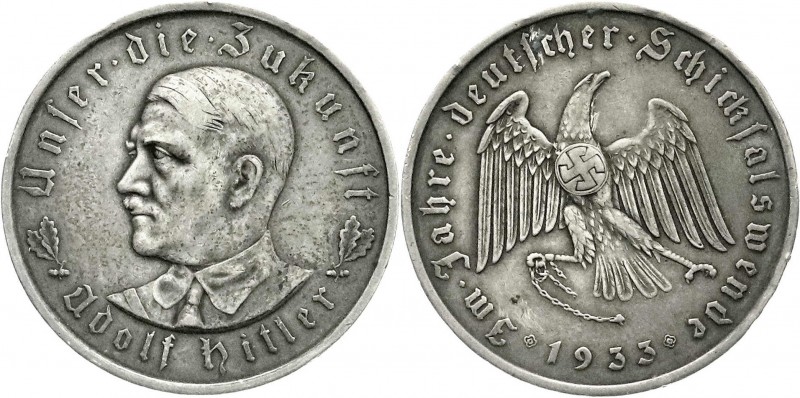 Medaillen
Drittes Reich
Silbermedaille 1933, Preuss. Staatsmünze, auf Hitler u...