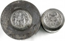 Medaillen
Münchner Medailleure
Karl Goetz
Prägestempelpaar (Patrizen) zur Medaille 1905 Ludwig IV. von Bayern. Prägedurchmesser 36 mm. Stempel Eise...
