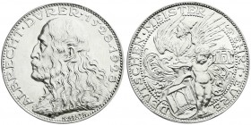 Medaillen
Münchner Medailleure
Karl Goetz
Silbermedaille 1928 auf den 400. Todestag von Albrecht Dürer. 36 mm, 24,79 g.
vorzüglich/Stempelglanz au...