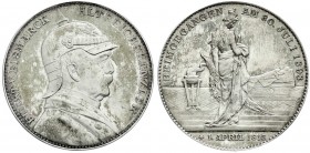 Medaillen
Personenmedaillen
Bismarck, Otto von *1815, +1898
Silberne Bismarck-Trauermünze 1898. Brb. r. mit Pickelhaube/Germania am Sarg mit Dreifu...