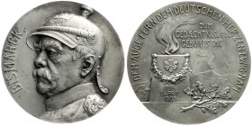 Medaillen
Personenmedaillen
Bismarck, Otto von *1815, +1898
Versilberte Bronzemedaille 1905 von A.M. Wolff und Werner. Zu seinem 90. Geburtstag. 60...