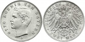 Reichssilbermünzen J. 19-178
Bayern
Otto, 1886-1913
2 Mark 1912 D. fast Stempelglanz
