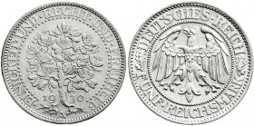 Weimarer Republik
Kursmünzen
5 Reichsmark Eichbaum Silber 1927-1933
1930 A. vorzüglich/Stempelglanz