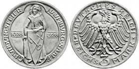Weimarer Republik
Gedenkmünzen
3 Reichsmark Naumburg/Saale
1928 A. fast Stempelglanz