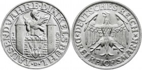 Weimarer Republik
Gedenkmünzen
3 Reichsmark Dinkelsbühl
1928 D. fast Stempelglanz, Prachtexemplar