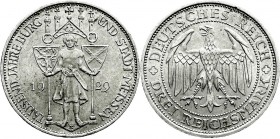 Weimarer Republik
Gedenkmünzen
3 Reichsmark Meissen
1929 E. fast Stempelglanz