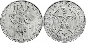 Weimarer Republik
Gedenkmünzen
5 Reichsmark Meissen
1929 E. vorzüglich