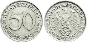 Drittes Reich
Klein/- und Kursmünzen
50 Reichspfennig, Nickel 1938-1939
1938 B. vorzüglich