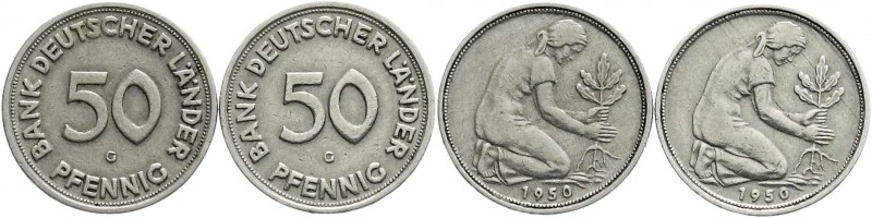 Münzen der Bundesrepublik Deutschland
Kursmünzen
50 Pfennig, Kupfer/Nickel 194...