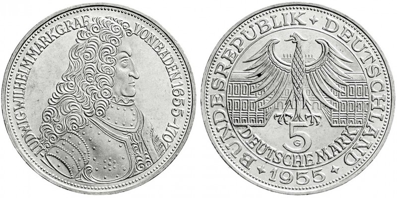 Münzen der Bundesrepublik Deutschland
Gedenkmünzen
5 Deutsche Mark, Silber, 19...