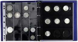 LOTS
Deutschland allgemein
Album mit 184 Münzen aus 1860 bis 1967, meist Dt. Reich, dabei Kleinmünzen, 29 Silbermünzen u.a. 5 DM Germ. Museum, Schil...