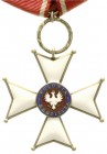 Orden und Ehrenzeichen
Polen
Ordenskreuz Polonia Restituta 1918 an Bandspange.
sehr schön, kl. Riss in der Emaille