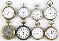 Varia
Uhren
Lots
8 alte Herrentaschenuhren, u.a. Roskopf-Chronometer (Messinggehäuse, Aufzug etwas überdreht), Manuel Benavides, eine Silberuhr mit...