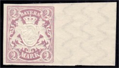 Briefmarken
Deutschland
Altdeutschland
2 M Staatswappen 1890, ungezähnt, postfrische Luxuserhaltung, bestens geprüft Pfenninger. Mi. 600,-€.
**...
