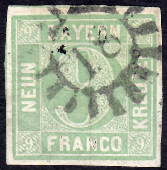 Briefmarken
Deutschland
Altdeutschland
9 Kreuzer Freimarke 1850, sauber geste...