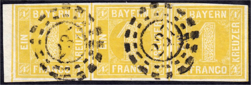 Briefmarken
Deutschland
Altdeutschland
1 Kreuzer Freimarken 1862, sauber gest...