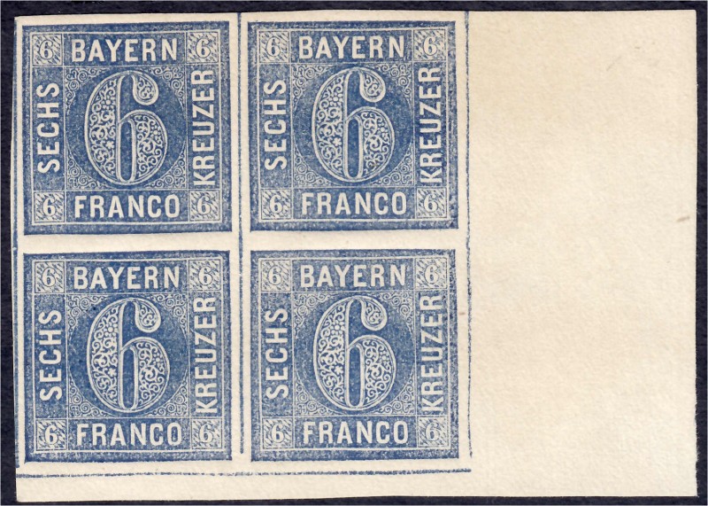 Briefmarken
Deutschland
Altdeutschland
6 Kreuzer Freimarken 1862, ungebraucht...