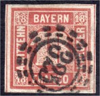 Briefmarken
Deutschland
Altdeutschland
18 Kreuzer Freimarke 1862, sauber gestempelt, Luxuserhaltung, tiefst geprüft Brettl BPP