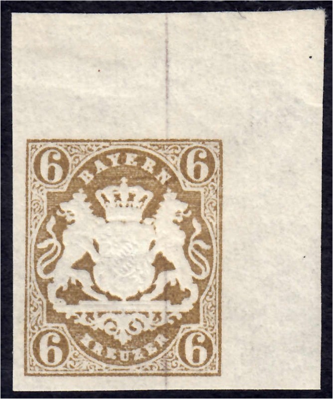 Briefmarken
Deutschland
Altdeutschland
6 Kreuzer Freimarke 1868, postfrische ...
