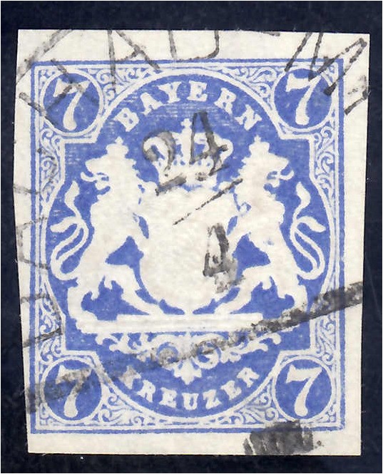 Briefmarken
Deutschland
Altdeutschland
7 Kreuzer Staatswappen 1868, preußisch...