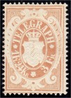 Briefmarken
Deutschland
Altdeutschland
1 Fl 24 Kr. / 3 Fr. Telegrafenmarke 1870, ungebraucht mit Falz, Wasserzeichen 5, bestens geprüft Pfenninger....