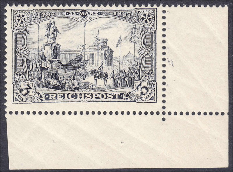 Briefmarken
Deutschland
Deutsches Reich
3 Mark Reichspost 1900, postfrisch au...