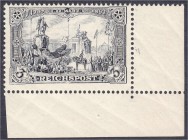 Briefmarken
Deutschland
Deutsches Reich
3 Mark Reichspost 1900, postfrisch aus der rechten unteren Bogenecke, die Ränder sind ungefaltet und ohne F...