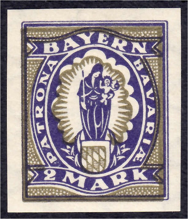 Briefmarken
Deutschland
Deutsches Reich
2 Mark Abschiedsserie 1920, ohne Aufd...