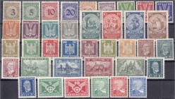Briefmarken
Deutschland
Deutsches Reich
Jahrgang 1923, 1924, Verkehrsausstellung und Rheinland, gute postfrische Gesamterhaltung, Deutsche Nothilfe...