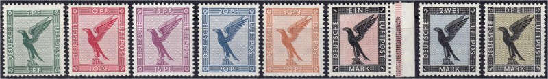 Briefmarken
Deutschland
Deutsches Reich
5 Pf.-3 M Flugpostmarken 1926, komple...